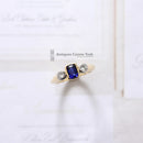 18ct Sapphire & Diamond Three Stone Ring