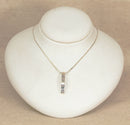 Silver & Pink Topaz Pendant & Chain