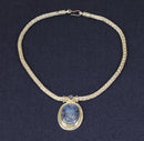 Imposing Sterling Silver & Blue Flash Labradorite Pendant with Rope Chain – Suarti Style