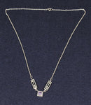 Beautiful Kit Heath Sterling Silver & Garnet Charles Rennie Mackintosh Style Necklet