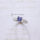 18ct White Gold Tanzanite & Diamond