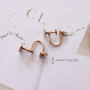 Pair Antique 15ct Gold Earring Fittings by Child & Child