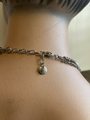 Butler and Wilson Black Grey and Silvery Faceted Glass Necklace