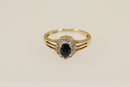 9ct Gold Sapphire and Diamond Ring