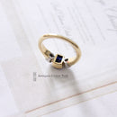 18ct Sapphire & Diamond Three Stone Ring