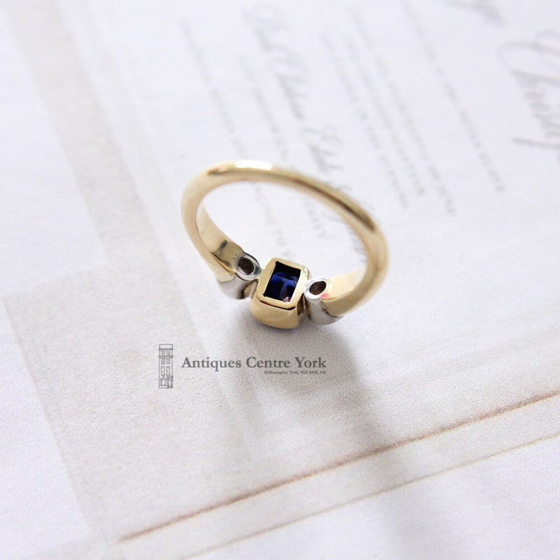 18ct Sapphire & Diamond Three Stone Ring