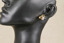 Beautiful Martin & Co. 18ct Gold Three-Tone Diamond Knot Earrings