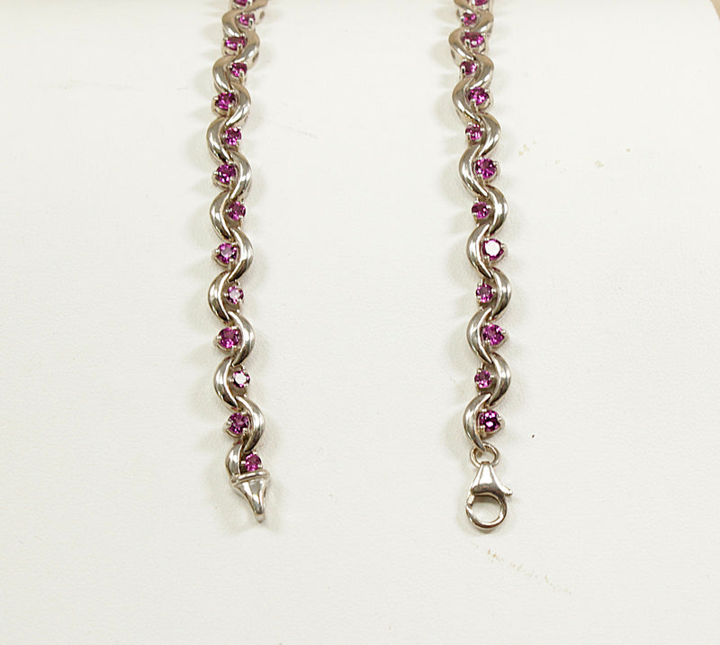 Silver & Amethyst Crystal Necklace