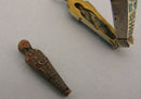 Antique Silver 1920s Egyptian Revival Sarcophagus Charm Opens to Mummy