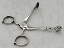 George II Pair of Silver Tea Tongs. London circa 1740, Jeremiah Lee.