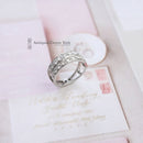 18ct White Gold Diamond 2 Row Ring 2.00cts +