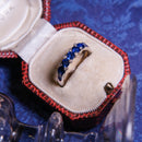 18ct White Gold Sapphire & Diamond-set Claws Ring Size L