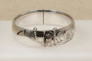 Vintage Solid Silver Hinged Bangle