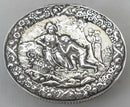 Continental Silver Oval Snuff Box. Imported London 1926, T. C. & Son Ltd. 1.5 troy ounces.