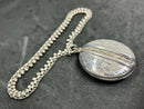 Antique Victorian Circa 1860 Sterling Silver Book chain Necklace & Locket