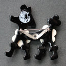 Lea Stein black poodle brooch