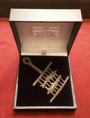 A Medieval Pilgrims Large Pewter Grid Iron Pendant.