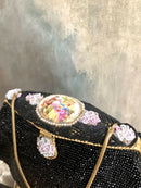 Vintage 1930/40s Micro-Beaded Evening Bag with Limoges Plaque