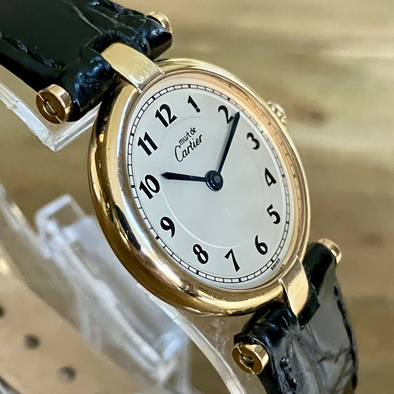 Cartier Must de Cartier Vermeil Ladies Quartz – Sterling Silver 925, G20M Gold Plated