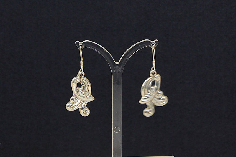 Silver Designer Dropper Earrings