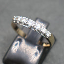 9ct gold seven stone graduated diamond half eternity ring