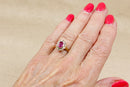Superb 18ct Gold Ruby & Diamond Cluster Ring – 0.75ct Ruby & 0.40ct Diamonds