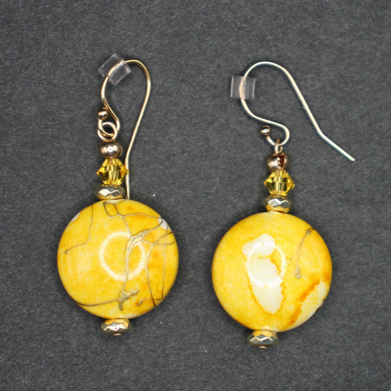 Bridget-Yellow-resin-and-crystal-drop-earrings-lp-089a