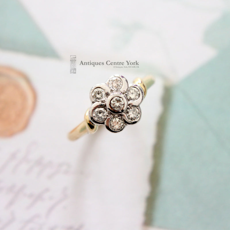 18ct Diamond Daisy Cluster Ring 0.50ct