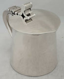 Edwardian Arts & Crafts Silver Lidded Tankard. Sheffield 1909 Thomas Bradbury & Sons Ltd. 12.7 troy ounces.
