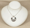 Italian Silver & Crystal Pendant & Chain