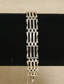 Vintage Silver Gate Bracelet with Padlock