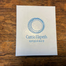 Silver foiled glass earrings by Carrie Elspeth