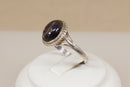 Stunning Vintage Silver & Blue Iolite Solitaire Ring – London 1991