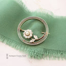 Edwardian / Early 20th Century 15ct Gold, Platinum, Diamond & Natural Pearl Brooch 