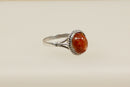 Silver & Goldstone Cabochon Ring
