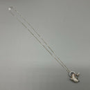 Silver and CZ dolphin pendant