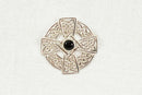 Sterling Silver Celtic Brooch with Onyx
