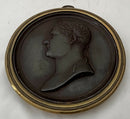 Napoleon Bonaparte Bronzed Metal Portrait Profile Plaque, After Andrieu.
