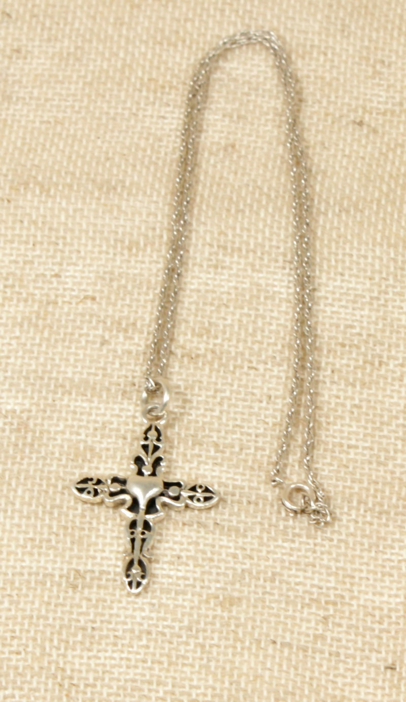 Silver Cross Pendant & Chain