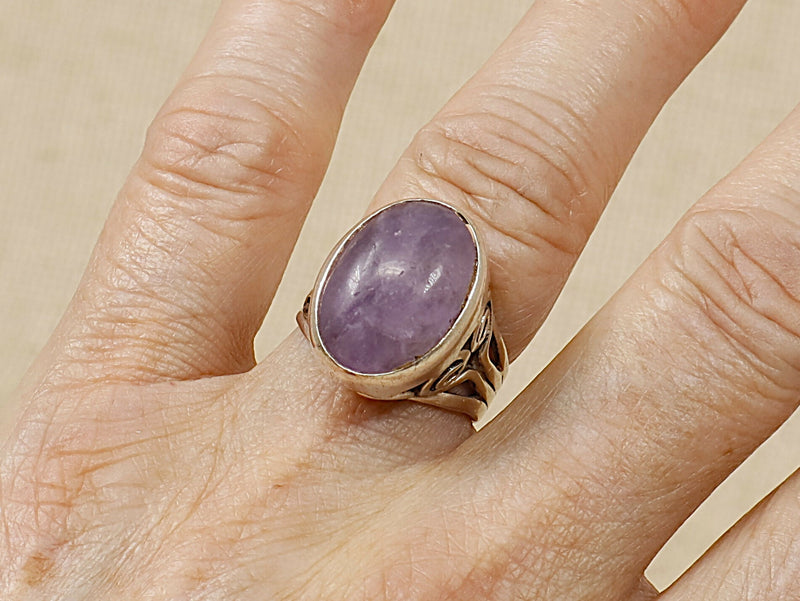 Silver and Amethyst Statement Ring