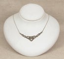 Elegant Art Deco Sterling Silver & Marcasite Necklet /