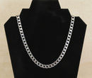 Italian Heavy Sterling Silver Flat Curb Link Necklace Chain