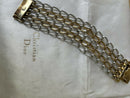 Vintage Christian Dior Chain Bracelet | Chr. Dior Germany | Gold & Silver Plated Designer Bracelet 1970s-1980s