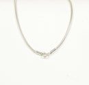 Silver & Sapphire ‘Brutalist’ Style Pendant & Chain