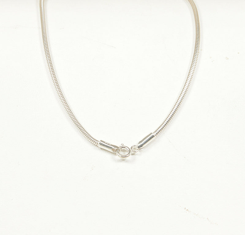 Silver & Sapphire ‘Brutalist’ Style Pendant & Chain