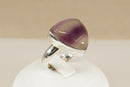 Silver & Fluorite Cabochon Statement Ring