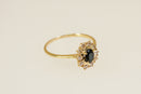 18ct Gold Sapphire & Diamond ‘Diana’ Style Cluster Ring