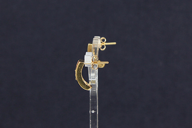 18ct Gold Ruby & Diamond Earrings