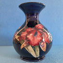 A Moorcroft Vase (6.02inch) Orchid Design by Walter Moorcroft