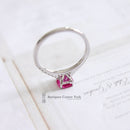18ct White Gold Ruby & Diamond Ring